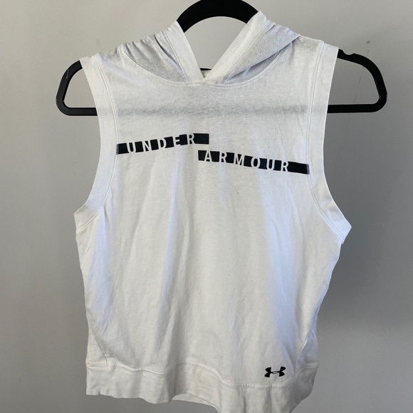 Under Armour White Sleeveless Hoodie - Picture 1 of 3